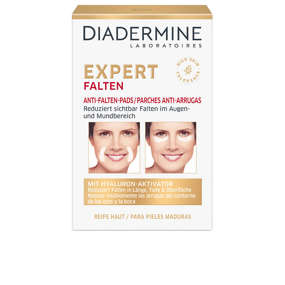 DiadermineExpertAnti-WrinklePatchesMatureSkinx6 Box of Diadermine Expert Anti-Wrinkle Patches by Diadermine, a patch treatment indicated for correcting wrinkles in mature skin.