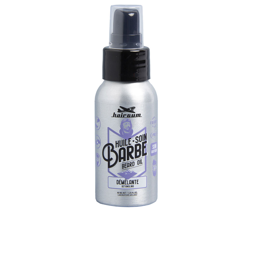 HairgumDetanglingBeardOil40ml Bottle of Hairgum Detangling Beard Oil by Hairgum, a liquid oil indicated for styling and hydrating the beard without greasing.
