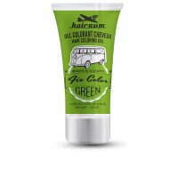 Product  container  of  Hairgum  Fix  Color  Hair  Coloring  Gel  Color  Green  by  Hairgum,  a  fixing  gel  for  temporary  green  hair  color.