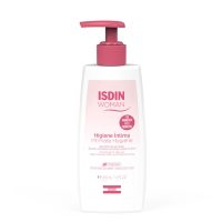 Bottle  of  ISDIN  WOMAN  Intimate  Hygiene  Gel  by  ISDIN,  a  gentle  cleansing  gel  indicated  for  daily  intimate  hygiene.