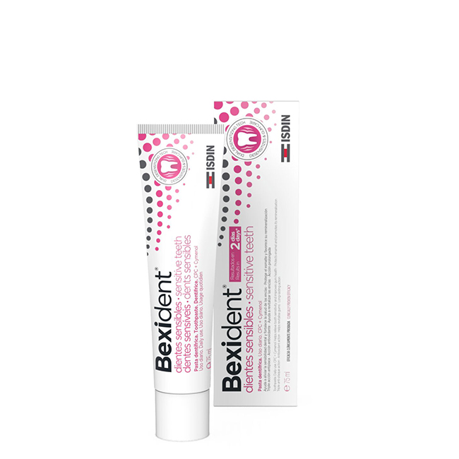 IsdinBexidentSensitiveTeethToothpaste75ml Tube of Isdin Bexident Sensitive Teeth Toothpaste by Isdin, a toothpaste indicated for relieving tooth sensitivity.