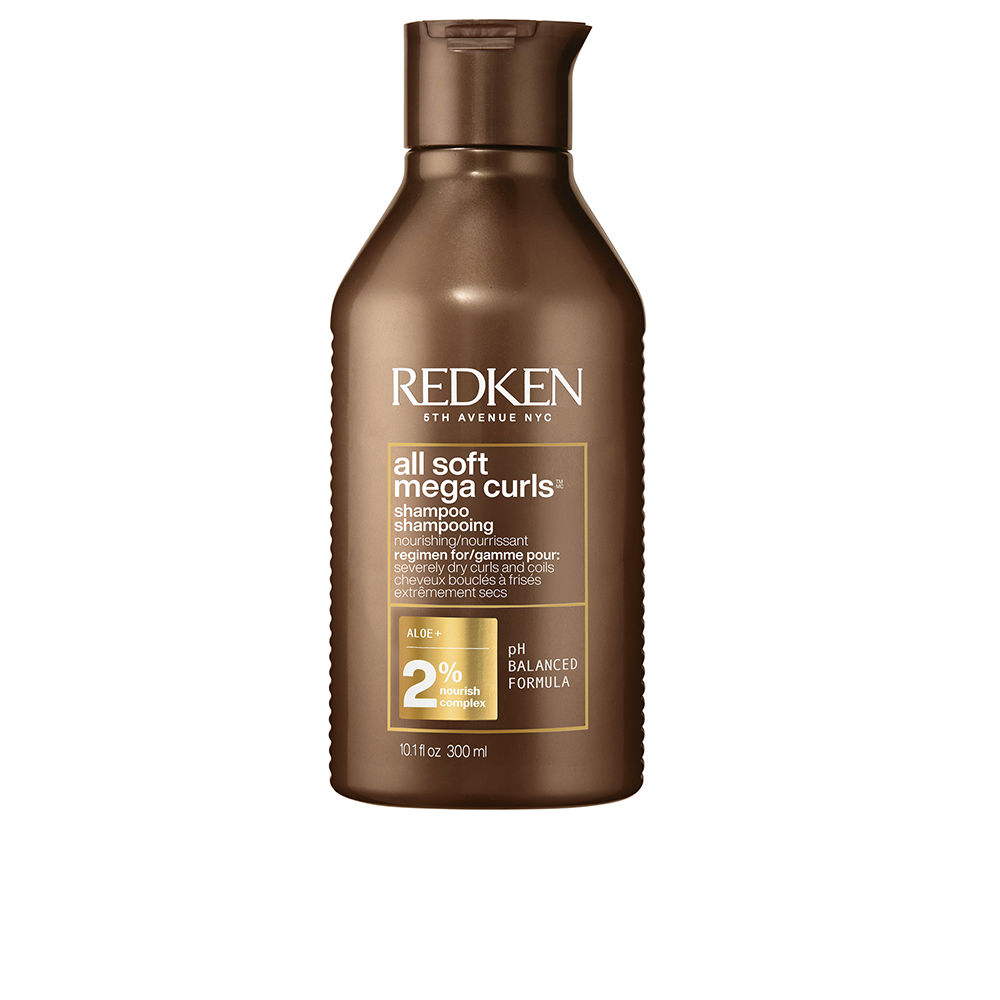 Redken All Soft Mega Curls Shampoo 300ml Bottle of Redken All Soft Mega Curls Shampoo by Redken, a hydrating shampoo indicated for severely dry curls and coils.