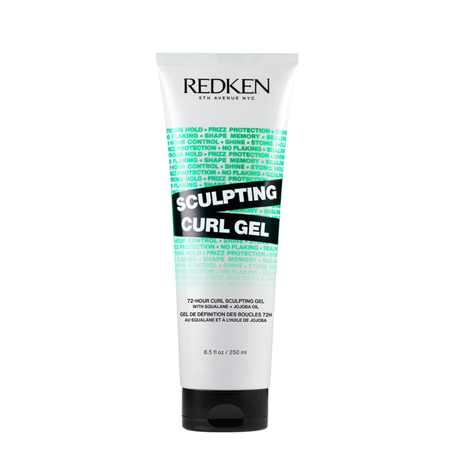RedkenSculptingCurlGel250ml Product container of Redken Sculpting Curl Gel by Redken, a curl-defining gel indicated for sculpting and styling curls.