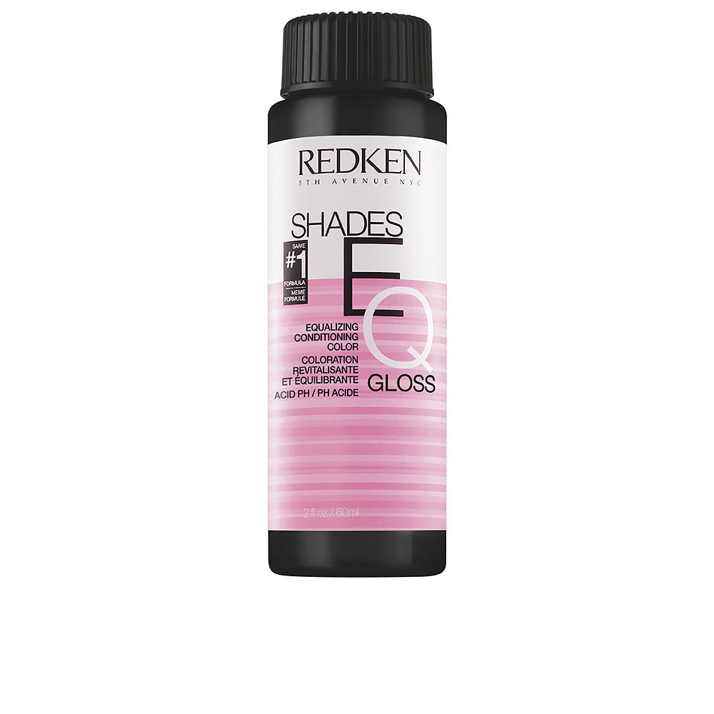 RedkenShadesEQGlossColorVioletKicker60ml Box of Redken Shades EQ Gloss Color Violet Kicker, a liquid demi-permanent color indicated for adding shine and enhancing tone.