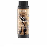Bottle  of  Redken  Color  Gel  Lacquers  10  Minutes  Color  6NW  Brandy,  a  gel-liquid  hair  color  for  high  gray  coverage  and  shine.