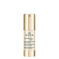 Bottle  of  Nuxe  Nuxuriance  Gold  The  Nutri-Regenerating  Oil-in-Serum  by  Nuxe,  a  serum-oil  indicated  for  skin  regeneration  and  firmness.