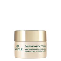 Product  container  of  Nuxe  Nuxuriance  Gold  The  Luminous  Eye  Balm  by  Nuxe,  a  balm  indicated  for  eye  contour  radiance  and  firmness.