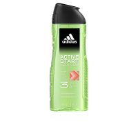 Bottle  of  Adidas  Active  Start  Shower  Gel  by  Adidas,  a  shower  gel  indicated  for  invigorating  the  skin  and  daily  cleansing.