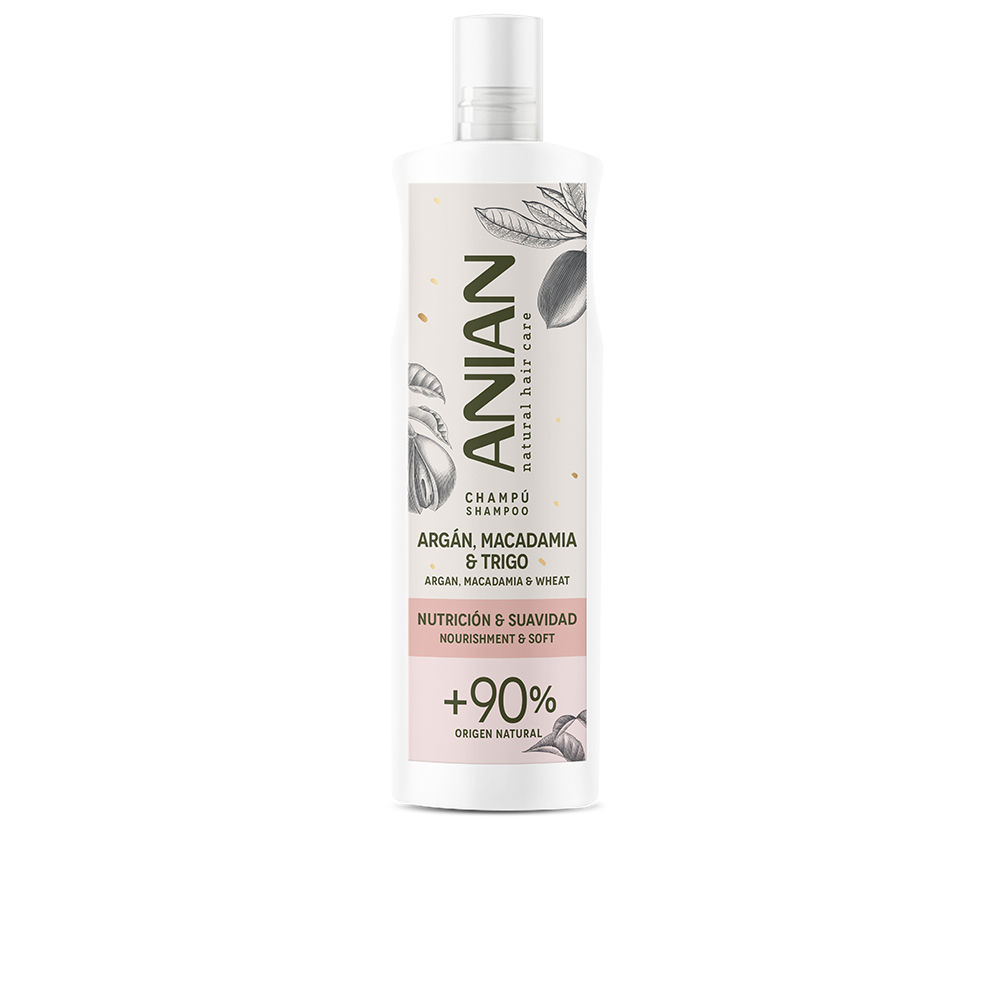 AnianArganMacadamiaandWheatShampoo400ml Anian Argan, Macadamia and Wheat Shampoo 400ml - Image 1