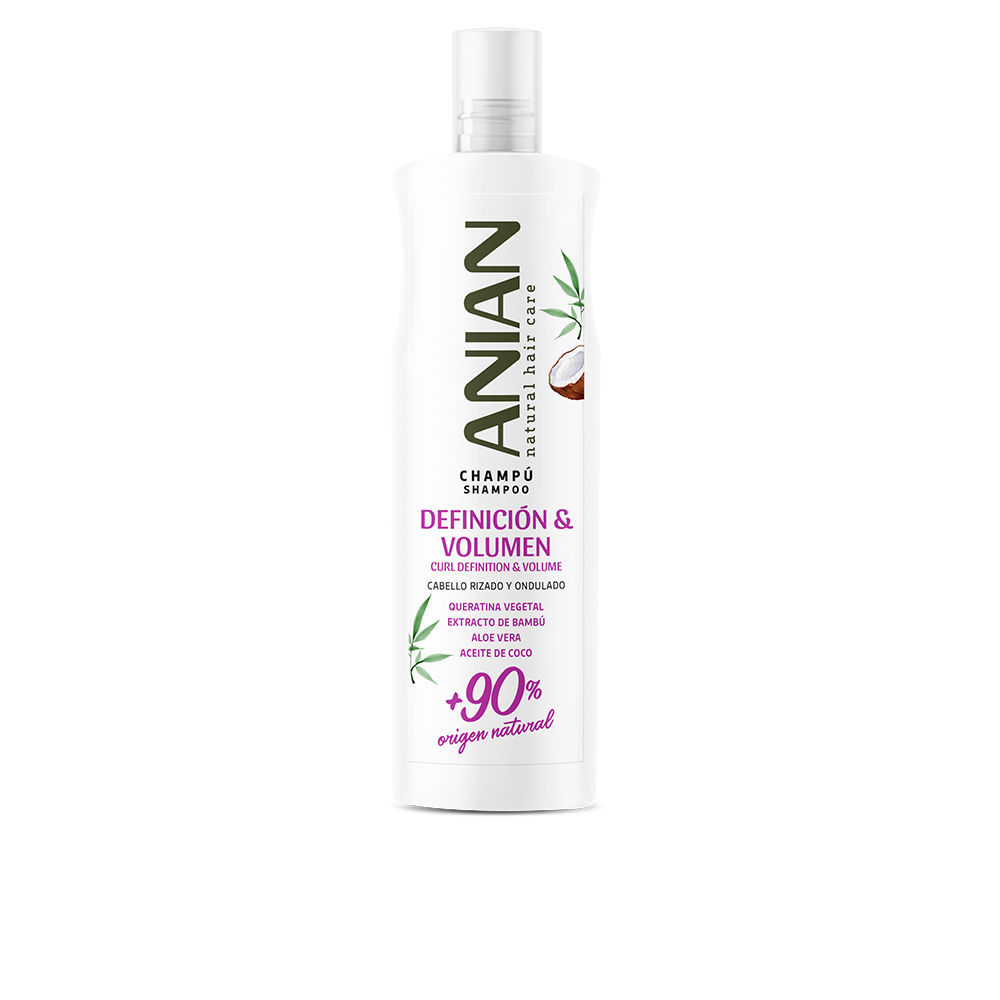 AnianDefinitionandVolumeShampoo400ml Bottle of Anian Definition and Volume Shampoo by Anian, a shampoo indicated for cleansing and defining curls.