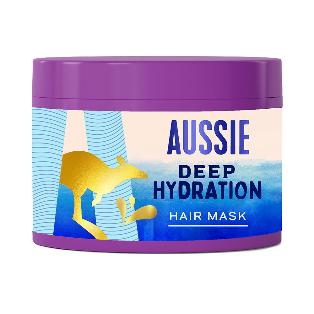 AussieDeepHydrationHairMask450ml Jar of Aussie Deep Hydration Hair Mask by Aussie, a hair mask indicated for rehydrating dry and brittle hair.
