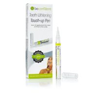 Product  container  of  Beconfident  Teeth  Whitening  X1  Touch-Up  Pen  by  Beconfident,  a  whitening  gel  indicated  for  bright  smiles.