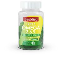 Bottle  of  Best  Diet  Triple  Omega  3.6.9.  Gummies  by  Best  Diet,  a  gummy  supplement  indicated  for  heart  and  overall  health.