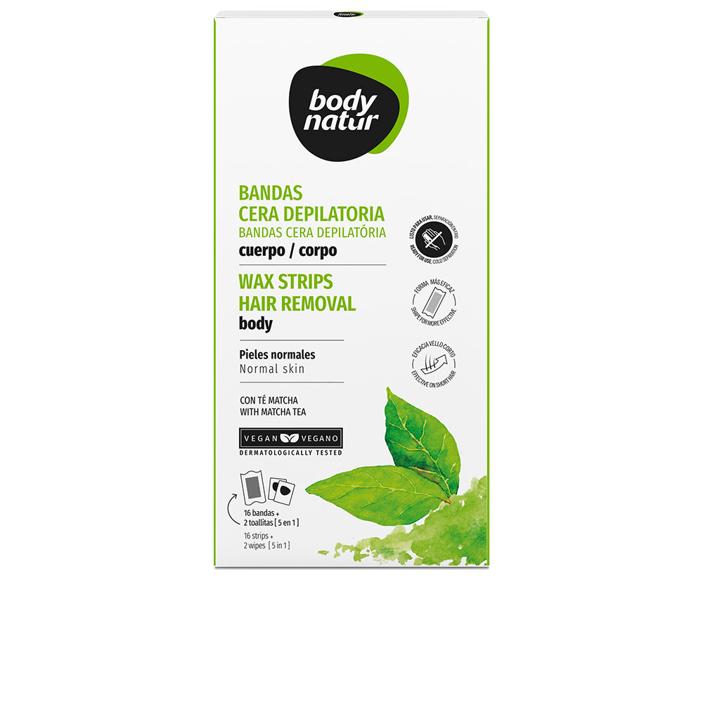 BodyNaturBodyWaxStripsforNormalSkinx16 Box of Body Natur Body Wax Strips for Normal Skin by Body Natur, a wax strip indicated for gentle and effective hair removal.