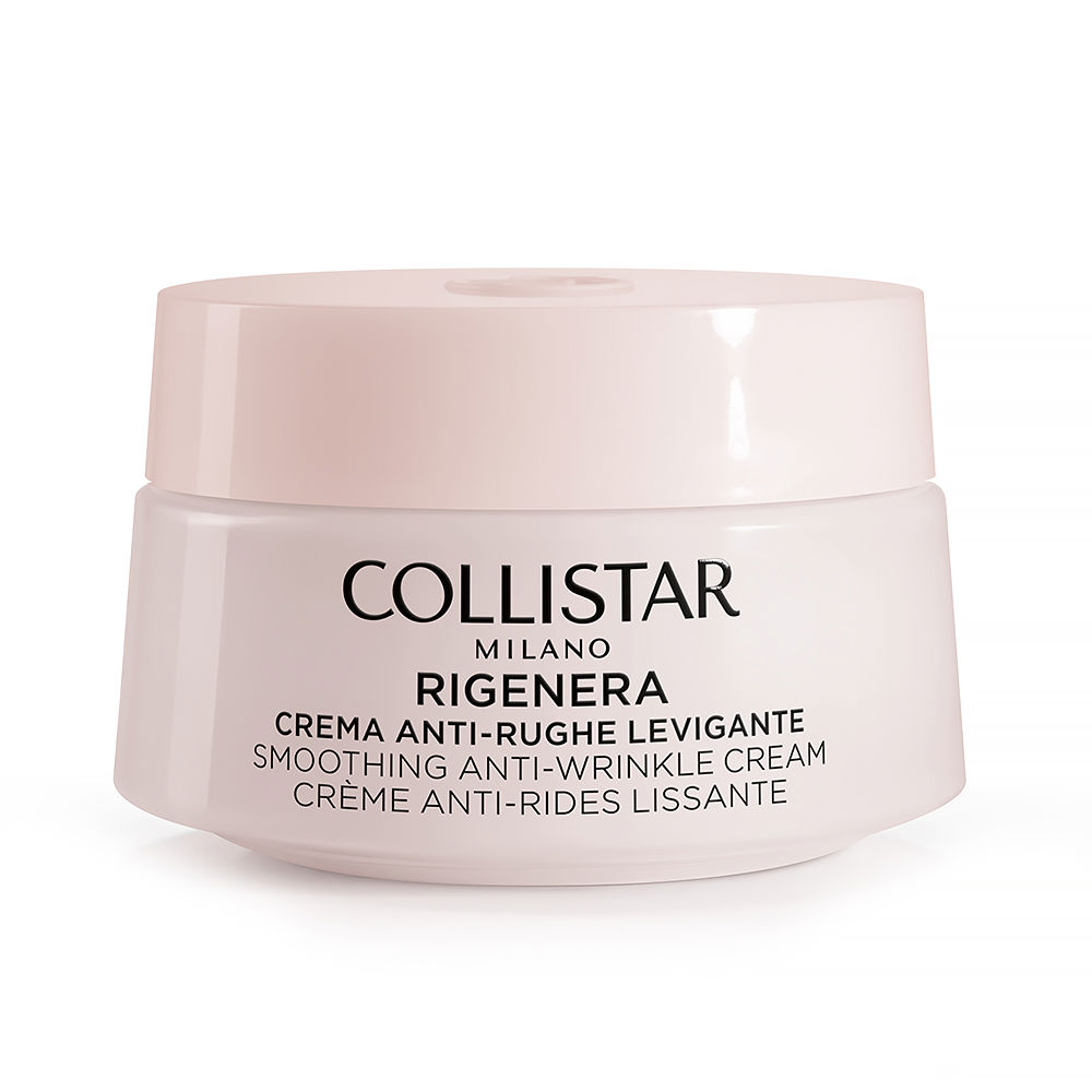 CollistarRigeneraSmoothingAnti-WrinkleCream50ml Jar of Collistar Rigenera Smoothing Anti-Wrinkle Cream, a nourishing cream indicated for revitalizing skin and reducing wrinkles.