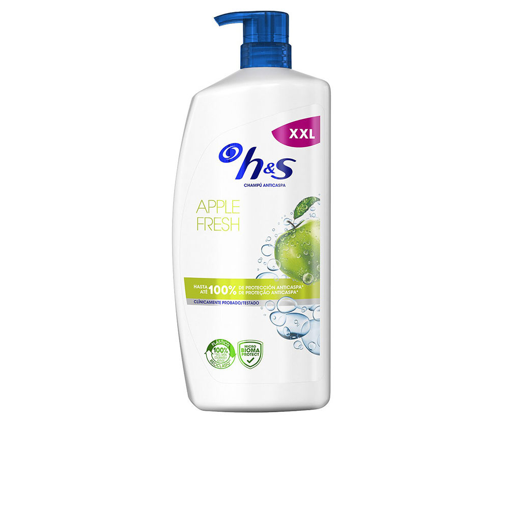 H&SAppleFreshShampoo1000ml Bottle of H&S Apple Fresh Shampoo by Head & Shoulders, a refreshing shampoo indicated for cleansing the scalp and fighting dandruff.