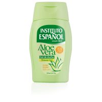 Bottle  of  Instituto  Español  Aloe  Vera  Shower  Gel  by  Instituto  Español,  a  gel  indicated  for  moisturizing  and  soothing  sensitive  skin.
