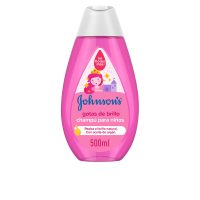 Bottle  of  Johnsons  Baby  Shine  Drops  Shampoo  by  Johnson,  a  nourishing  shampoo  indicated  for  intensifying  natural  hair  shine.