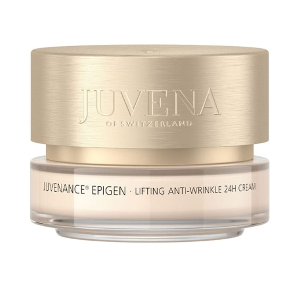 JuvenaJuvenanceEpigenLiftingAnti-Wrinkle24HCream50ml Jar of Juvenance Epigen Lifting Anti-Wrinkle 24H Cream by Juvena, a rich cream indicated for reducing wrinkles and improving firmness.
