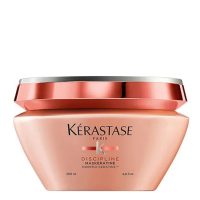 Jar  of  Kérastase  Discipline  Masque  Maskératine  by  Kérastase,  a  hair  mask  indicated  for  nourishing  unruly  hair  and  preventing  frizz.