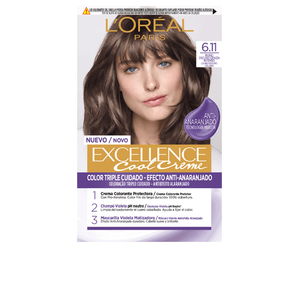 LOrealParisExcellenceCoolCremeHairColor6.11DarkAshBlonde L'Oréal Paris Excellence Cool Creme ヘアカラー 6.11 Dark Ash Blonde - 画像 (1)