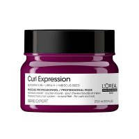 Jar  of  Curl  Expression  Mask  by  LOréal  Professionnel,  a  creamy  mask  indicated  for  moisturizing  curly  and  wavy  hair.