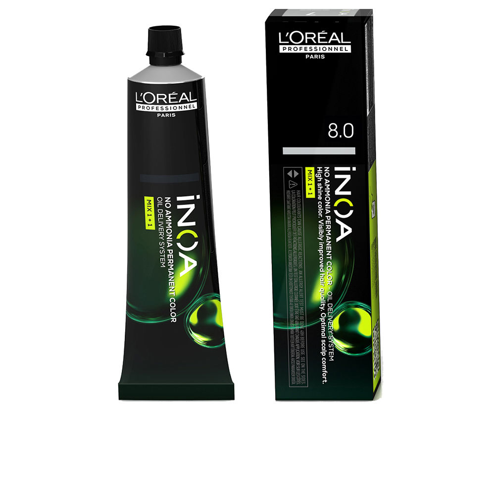 LOrealProfessionnelInoaNoAmmoniaPermanentHairColor8.060g L'Oréal Professionnel Inoa Coloração Permanente sem Amoníaco 8.0 60g - Image 1