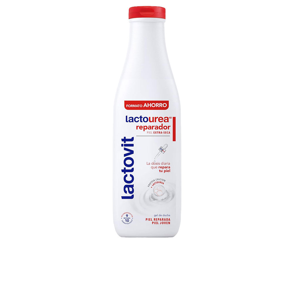 LactovitLactoureaRepairingShowerGel750ml Bottle of Lactovit Lactourea Repairing Shower Gel by Lactovit, a creamy shower gel indicated for repairing extra dry skin.