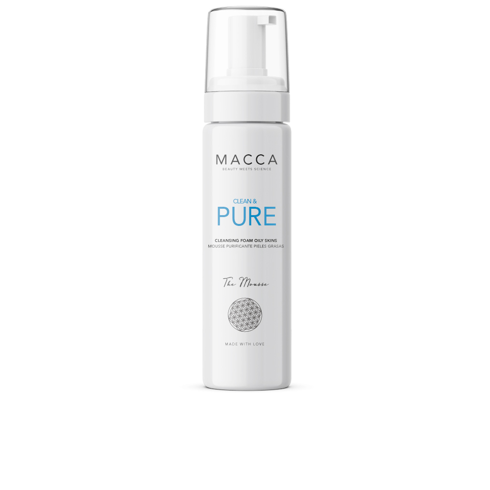 MaccaClean&PureCleansingFoamOilySkin200ml Bottle of Macca Clean & Pure Cleansing Foam by Macca, a cleansing foam indicated for purifying oily skin and removing makeup.