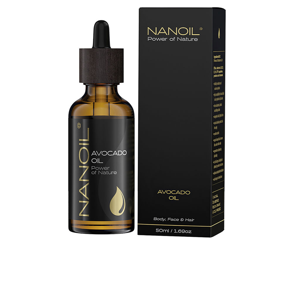 NanoilPowerOfNatureAvocadoOil50ml Bottle of Nanoil Power Of Nature Avocado Oil by Nanoil, an organic oil indicated for skin moisturizing and anti-aging.
