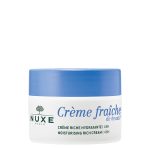 Jar of Nuxe Crème Fraiche de Beauté Rich 48h Moisturizing Cream by Nuxe, a rich cream indicated for dry skin hydration.