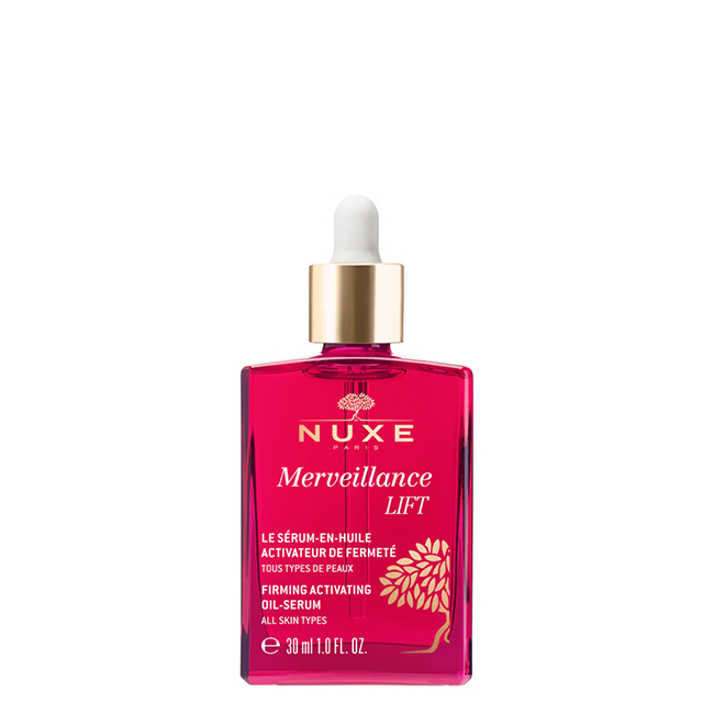 NuxeMerveillanceLiftFirmnessActivatingSerum-in-Oil30ml Bottle of Nuxe Merveillance Lift Firmness Activating Serum-in-Oil by Nuxe, a serum oil indicated for lifting and anti-aging.