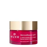 Jar  of  Nuxe  Merveillance  Lift  Lifting  Effect  Powder  Cream  by  Nuxe,  a  powder  cream  indicated  for  filling  expression  wrinkles.