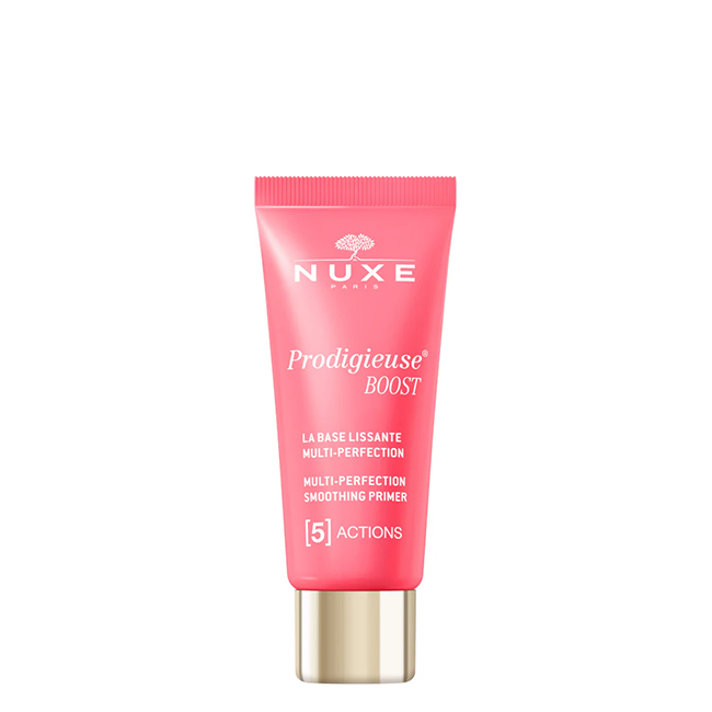 NuxeProdigieuseBoost5-in-1Multi-PerfectionSmoothingBase30ml Tube of Nuxe Prodigieuse Boost 5-in-1 Multi-Perfection Smoothing Base by Nuxe, a balm indicated for correcting imperfections and shine.