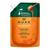Bottle  of  Nuxe  Rêve  de  Miel  Face  and  Body  Cleansing  Gel  Refill  by  Nuxe,  a  cleansing  gel  indicated  for  dry  and  sensitive  skin.