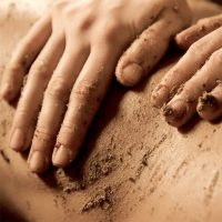 a  gel  scrub  indicated  for  removing  dead  cells  and  nourishing  skin.