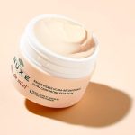 a rich balm indicated for nourishing and soothing dry facial skin.