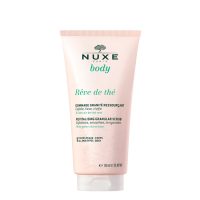 Product  container  of  Nuxe  Rêve  de  Thé  Body  Rejuvenating  Granite  Scrub  by  Nuxe,  a  grainy  scrub  indicated  for  skin  renewal.