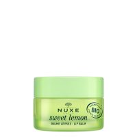 Tube  of  Nuxe  Sweet  Lemon  Lip  Balm  by  Nuxe,  a  lip  balm  indicated  for  moisturizing  and  repairing  dry  or  fragile  lips.