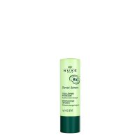 Product  container  of  Nuxe  Sweet  Lemon  Moisturizing  Lipstick  by  Nuxe,  a  soft  lipstick  indicated  for  hydrating  and  protecting  dry  lips.