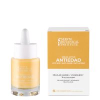 Bottle  of  Servm  Botanical  Institute  Anti-Aging  Active  Serum  by  Servm,  a  serum  indicated  for  increasing  skin  firmness  and  elasticity.