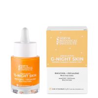 Bottle  of  Servm  Botanical  Institute  G-Night  Skin  Active  Serum  by  Servm,  a  serum  indicated  for  illuminating  the  skin.