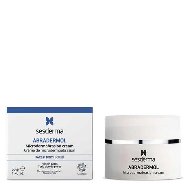 Sesderma-Abradermol-Microdermabrasion-Cream-50g Tube of Sesderma Abradermol Microdermabrasion Cream by Sesderma, an exfoliating cream indicated for improving skin texture.