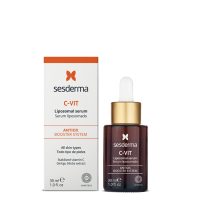 Bottle  of  Sesderma  C-Vit  Liposomal  Serum  by  Sesderma,  a  serum  indicated  for  moisturizing  and  revitalizing  dull  and  devitalized  skin.