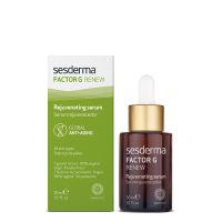 Bottle  of  G  Factor  Renew  Regenerating  and  Antiaging  Serum  by  Sesderma,  a  serum  indicated  for  cell  regeneration  and  density.