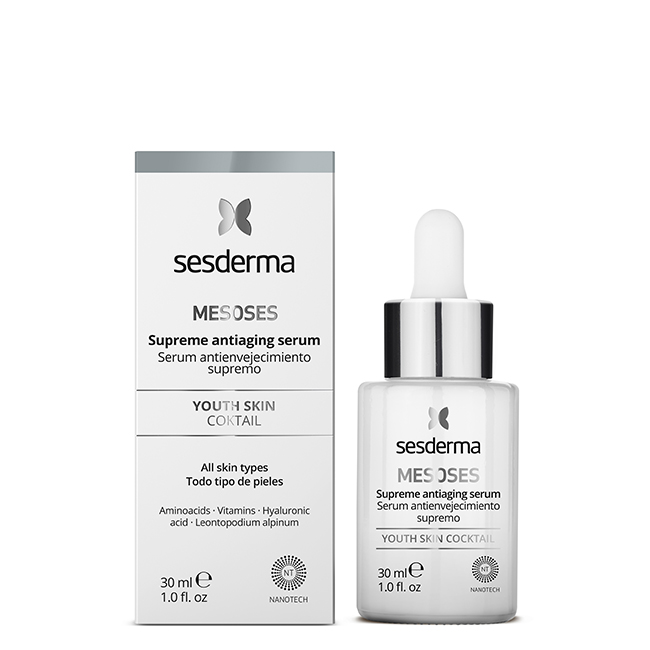 Sesderma-Mesoses-Supreme-Antiaging-Serum-30ml Bottle of Sesderma Mesoses Supreme Antiaging Serum by Sesderma, a serum indicated for filling wrinkles and skin elasticity.