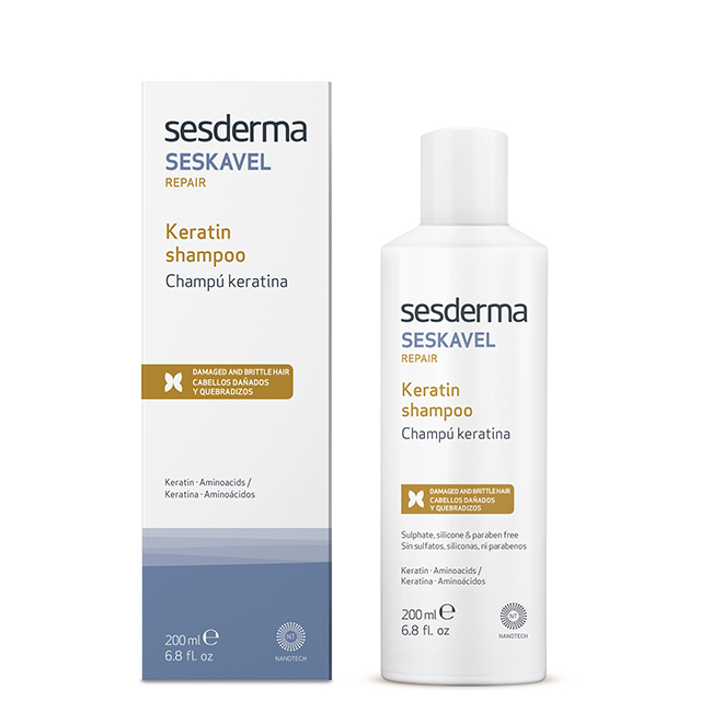 Sesderma-Seskavel-Repair-Keratin-Shampoo-200ml セスデルマ セスカヴェール リペアケラチンシャンプー 200ml - 画像 (1)