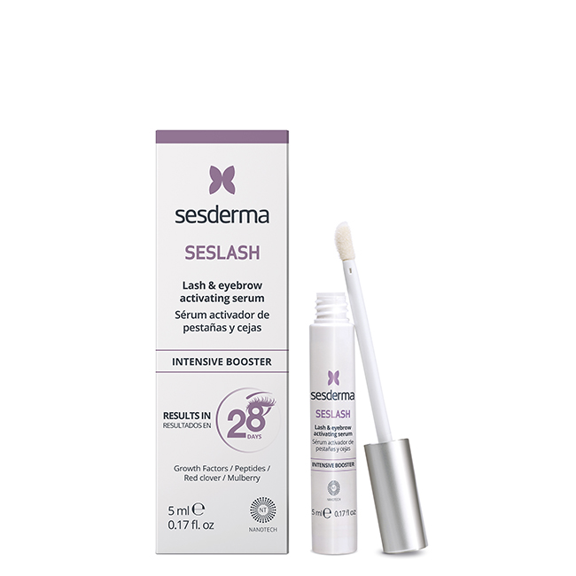 Sesderma-Seslash-Eyelash-and-Eyebrow-Serum-5ml Bottle of Sesderma Seslash Eyelash and Eyebrow Serum by Sesderma, a fortifying serum indicated for eyelash and eyebrow growth.