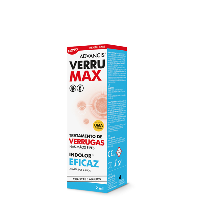 AdvancisVerrumax2ml Product container of Advancis Verrumax by Advancis, an acid-based device indicated for treating skin warts.