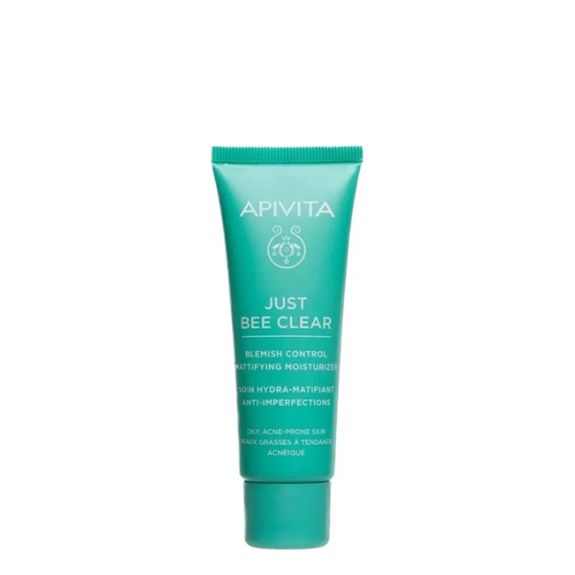 ApivitaJustBeeClearBlemishControlCream40ml Tube of Apivita Just Bee Clear Blemish Control Cream by Apivita, a gel-cream indicated for oily acne-prone skin.